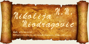 Nikolija Miodragović vizit kartica
